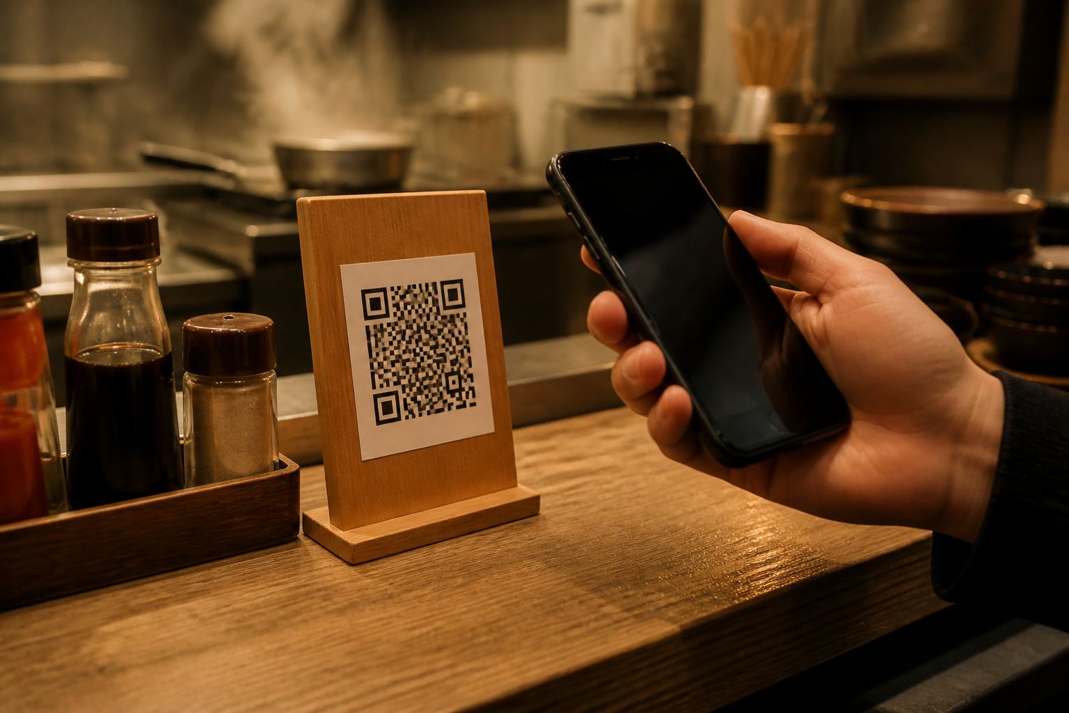 Paying by QR.